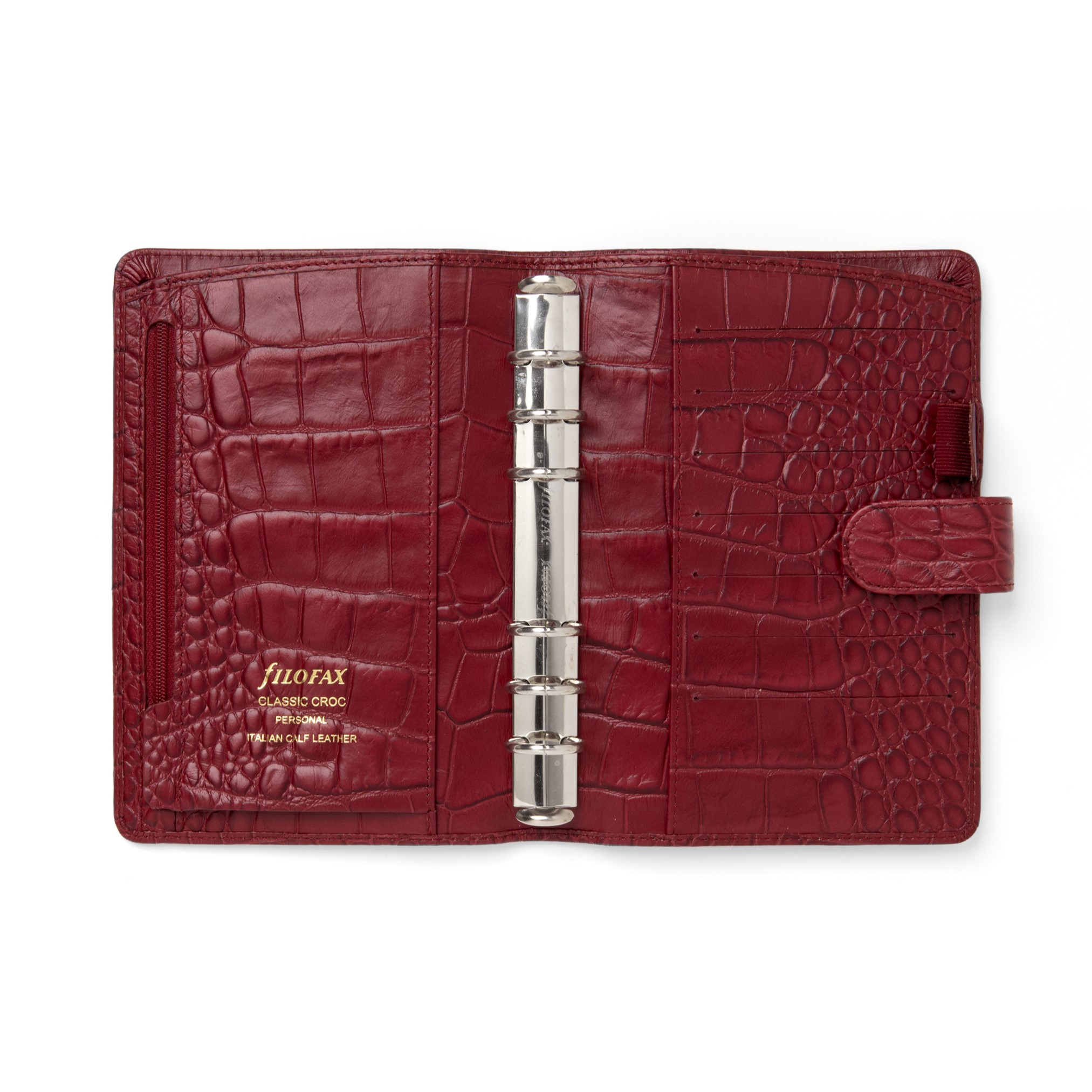 Filofax Classic Croc Cherry Personal Organizer - Organizer